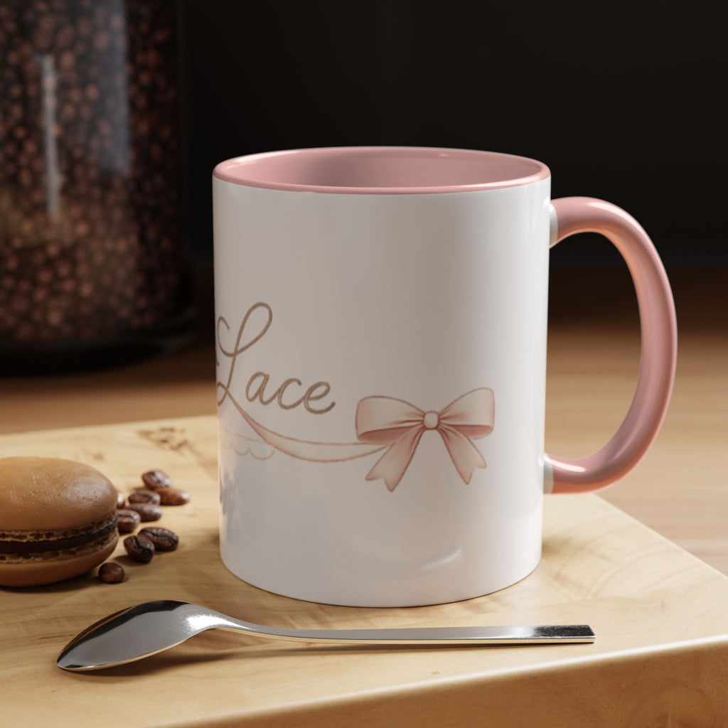 Charming Feminine Accent Coffee Mug — Soft, Elegant 11/15 oz