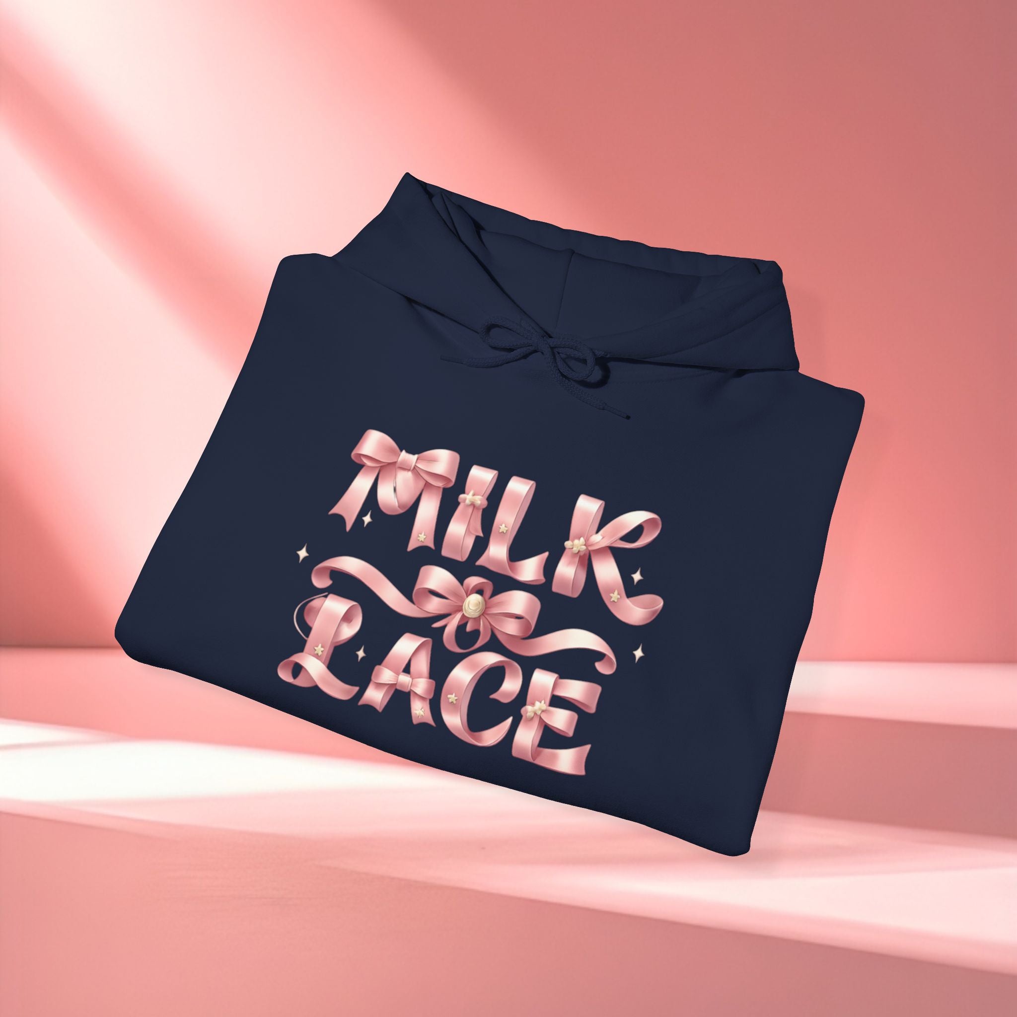 Floral Feminine Typography Hoodie — Feminine Floral Script Hooded Sweatshirt