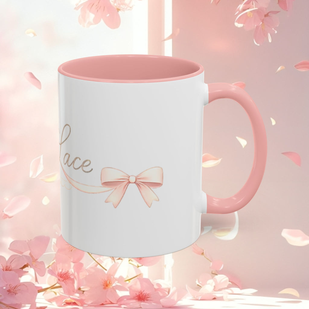 Charming Feminine Accent Coffee Mug — Soft, Elegant 11/15 oz