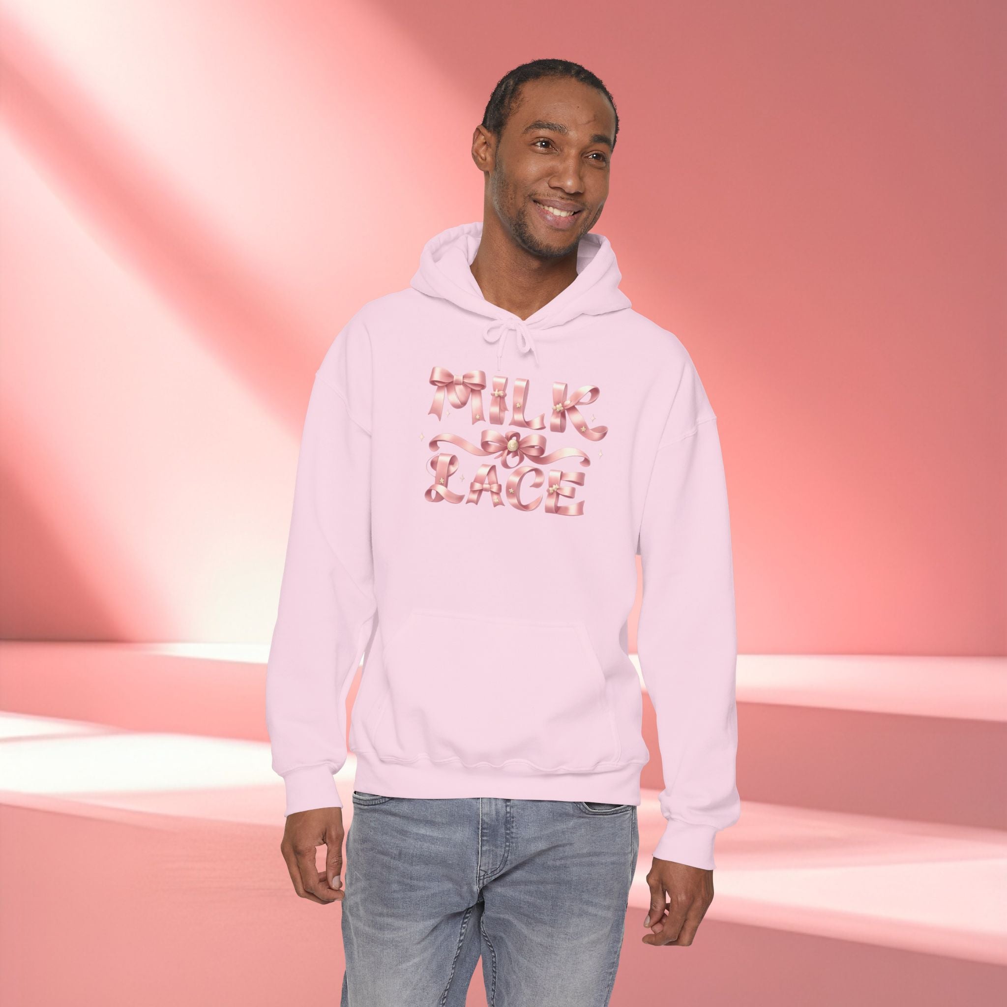 Floral Feminine Typography Hoodie — Feminine Floral Script Hooded Sweatshirt