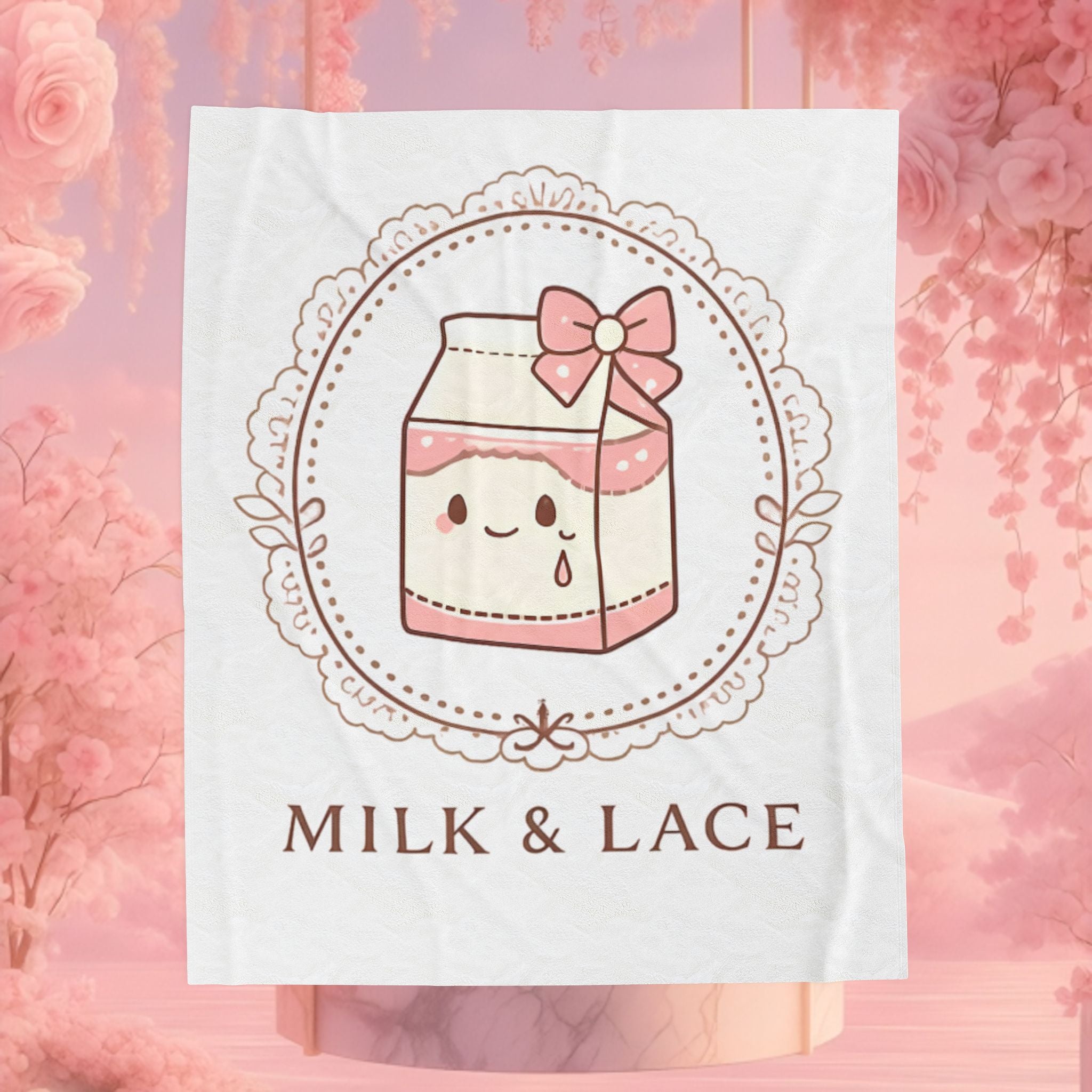 Kawaii Whimsical Velveteen Plush Blanket — Cute Cozy Throw