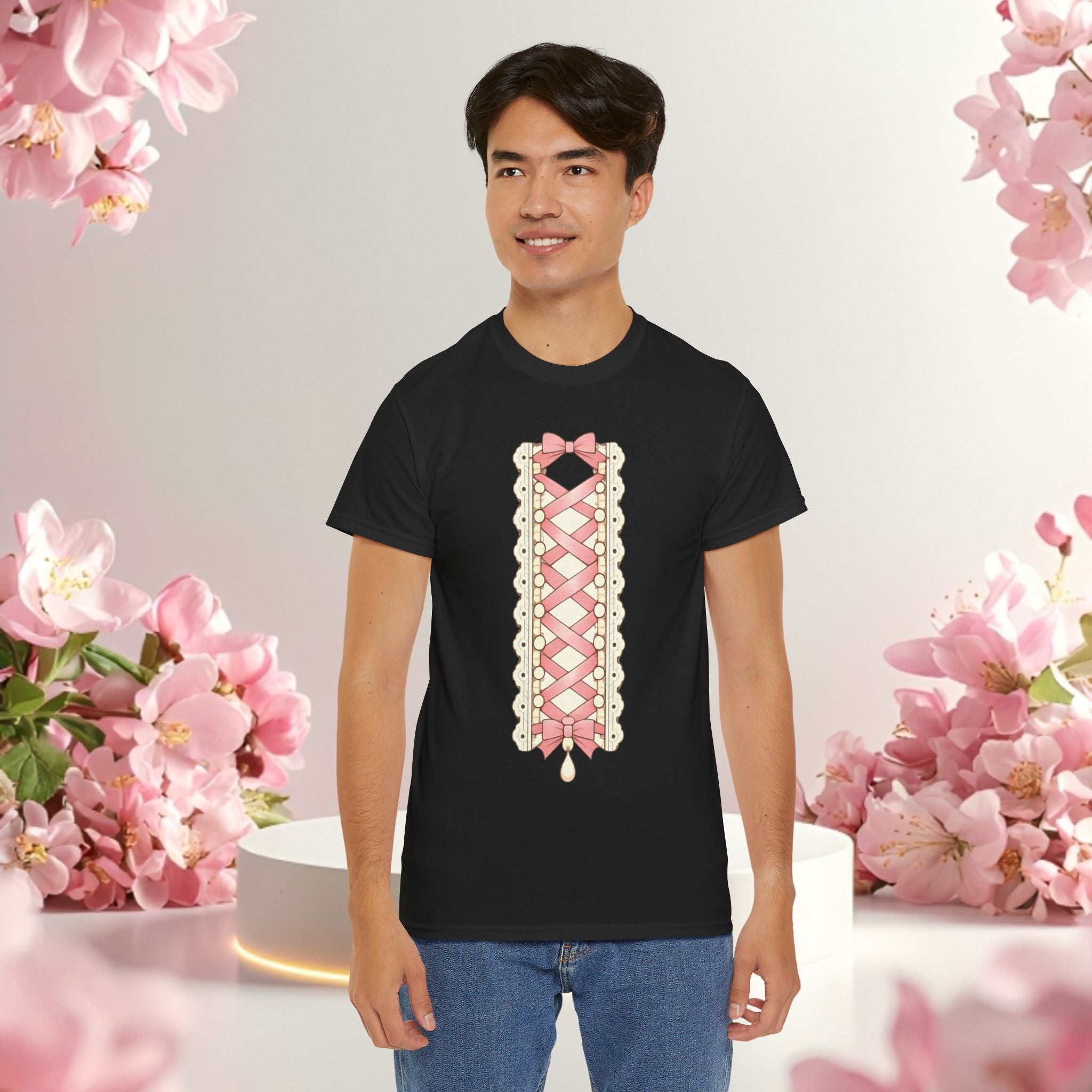 Pink Corset Ribbon T-Shirt