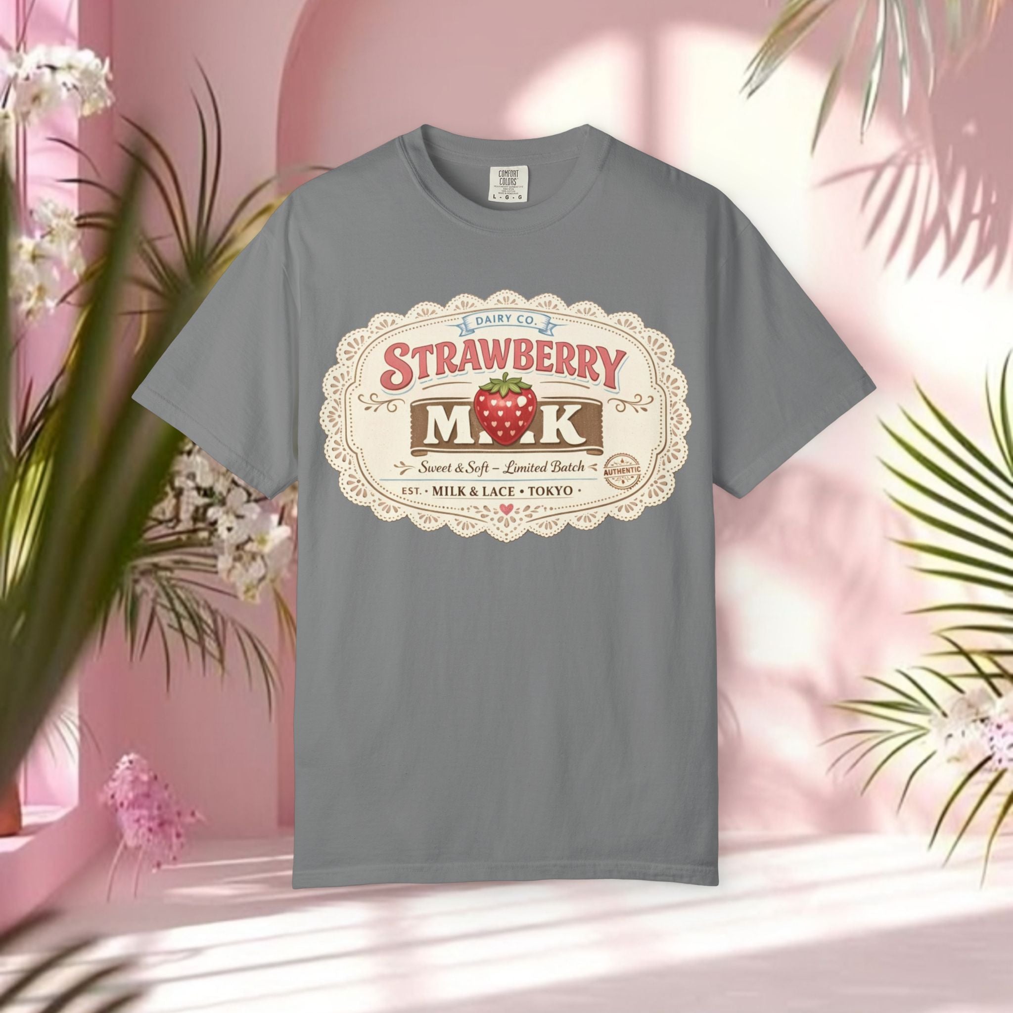 Strawberry Milk Vintage Label T-Shirt