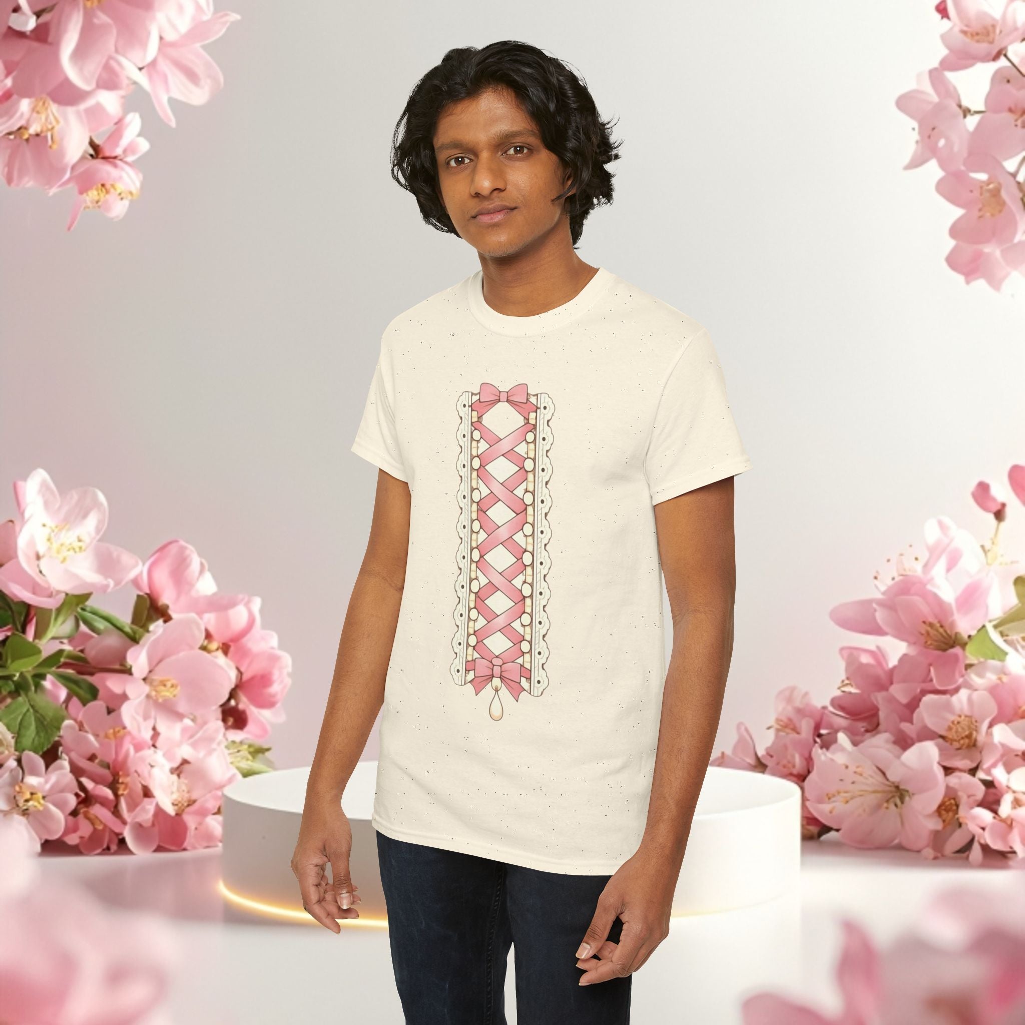 Pink Corset Ribbon T-Shirt