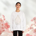 Crewneck Sweatshirt — Soft Cream Lace Drop Design (“Made of Cake”)