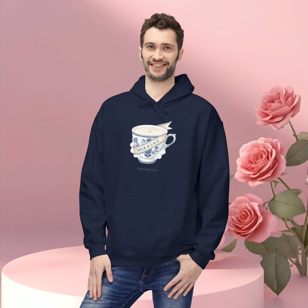 Hoodie — Vintage Teacup 'Milk Tastes Best With Good Girls' Cozy Graphic