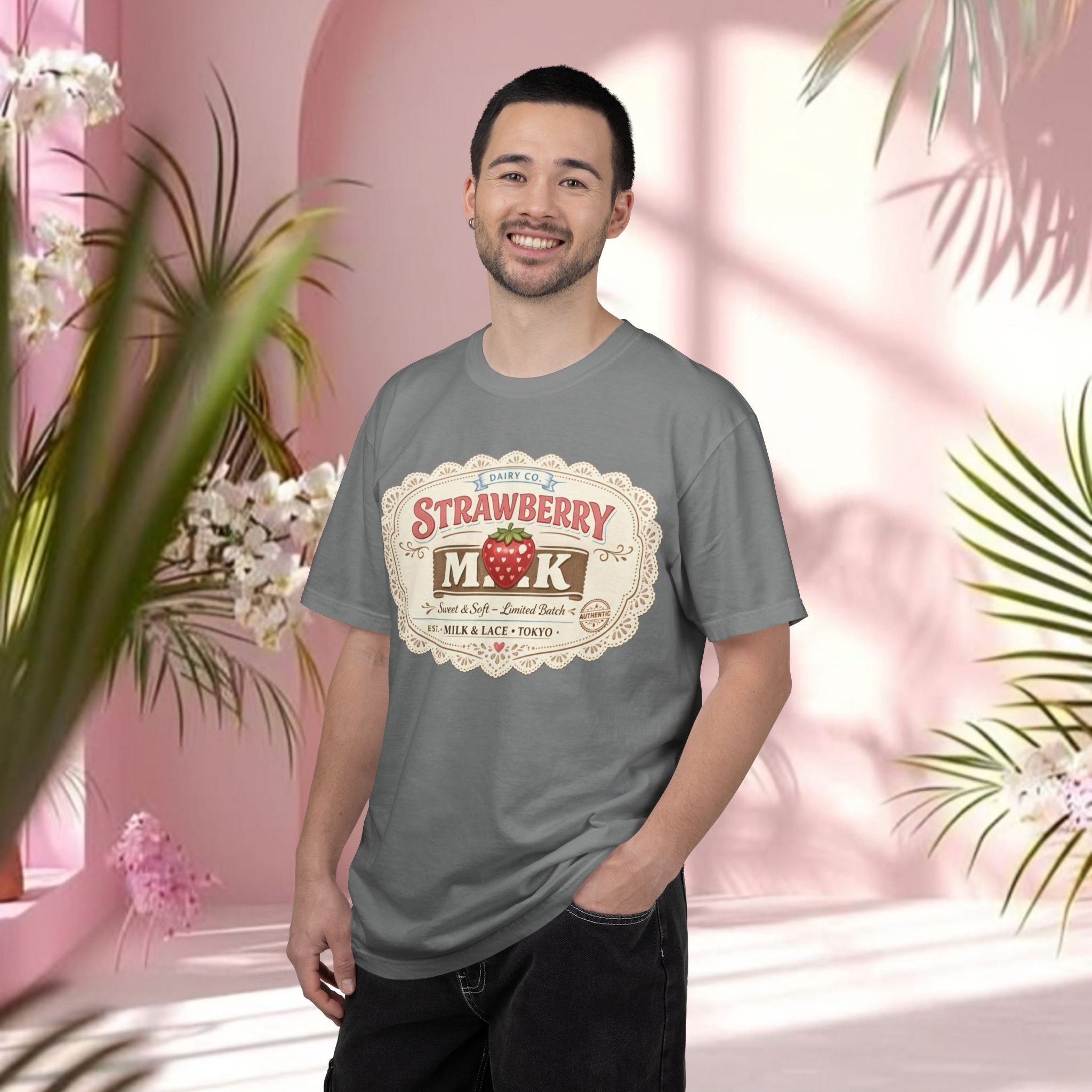 Strawberry Milk Vintage Label T-Shirt