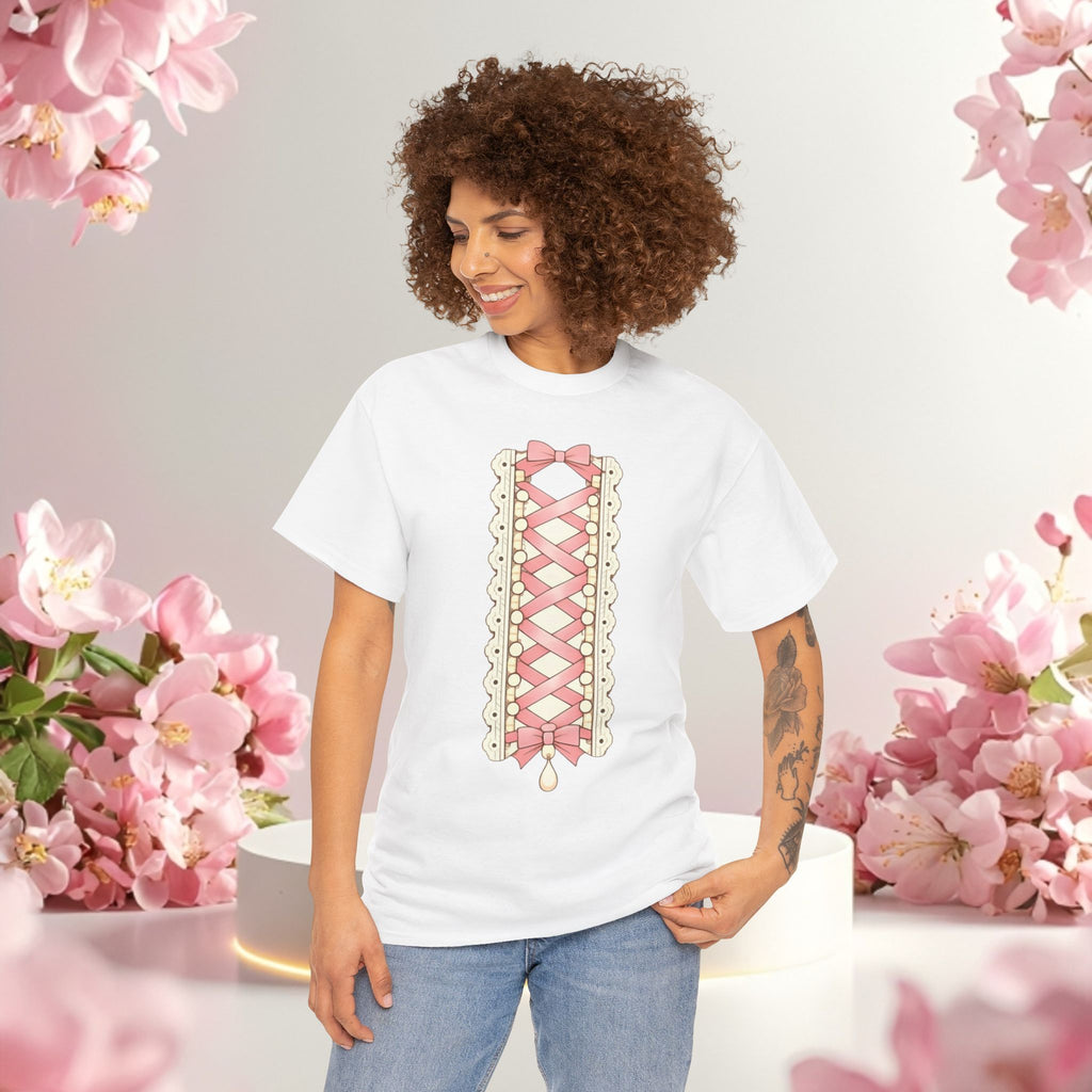 Pink Corset Ribbon T-Shirt