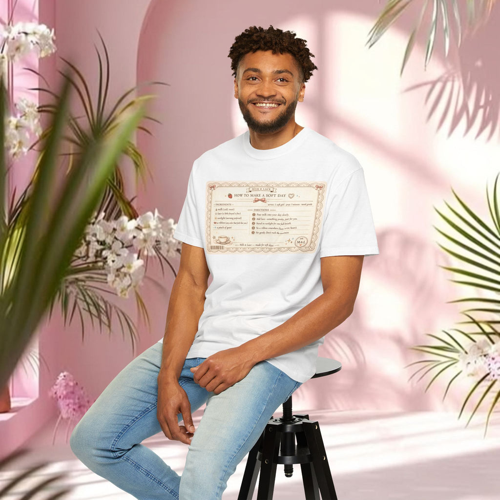 Vintage Tea-Recipe T-Shirt — "How to Make a Soft Day" Aesthetic Tee