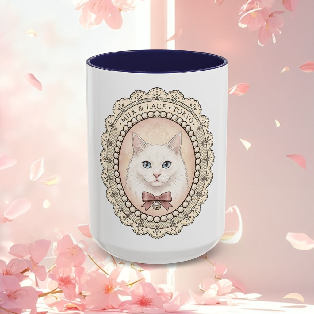 Vintage Charming Cat Accent Coffee Mug — Retro Cat Lover Gift (11/15 oz)