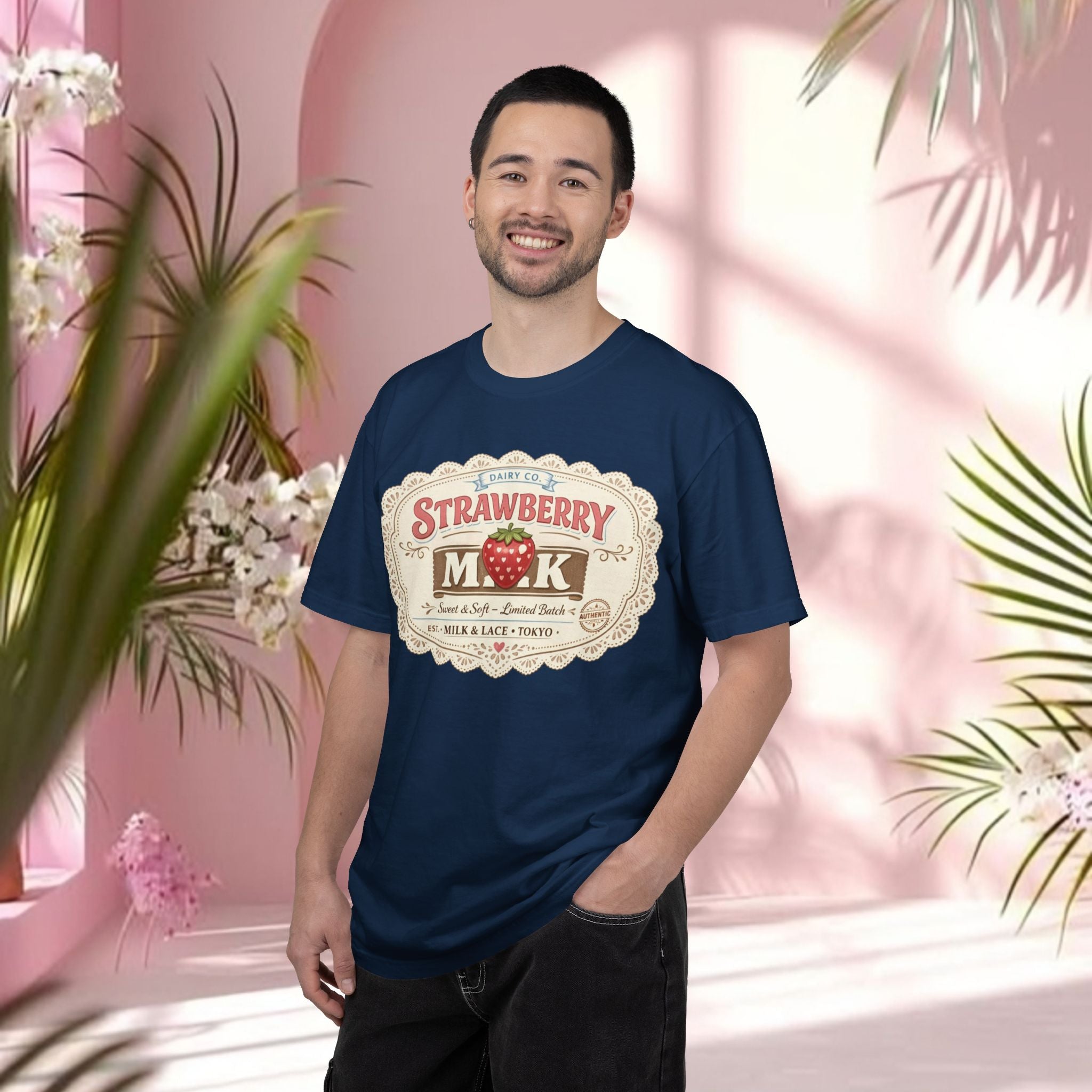 Strawberry Milk Vintage Label T-Shirt