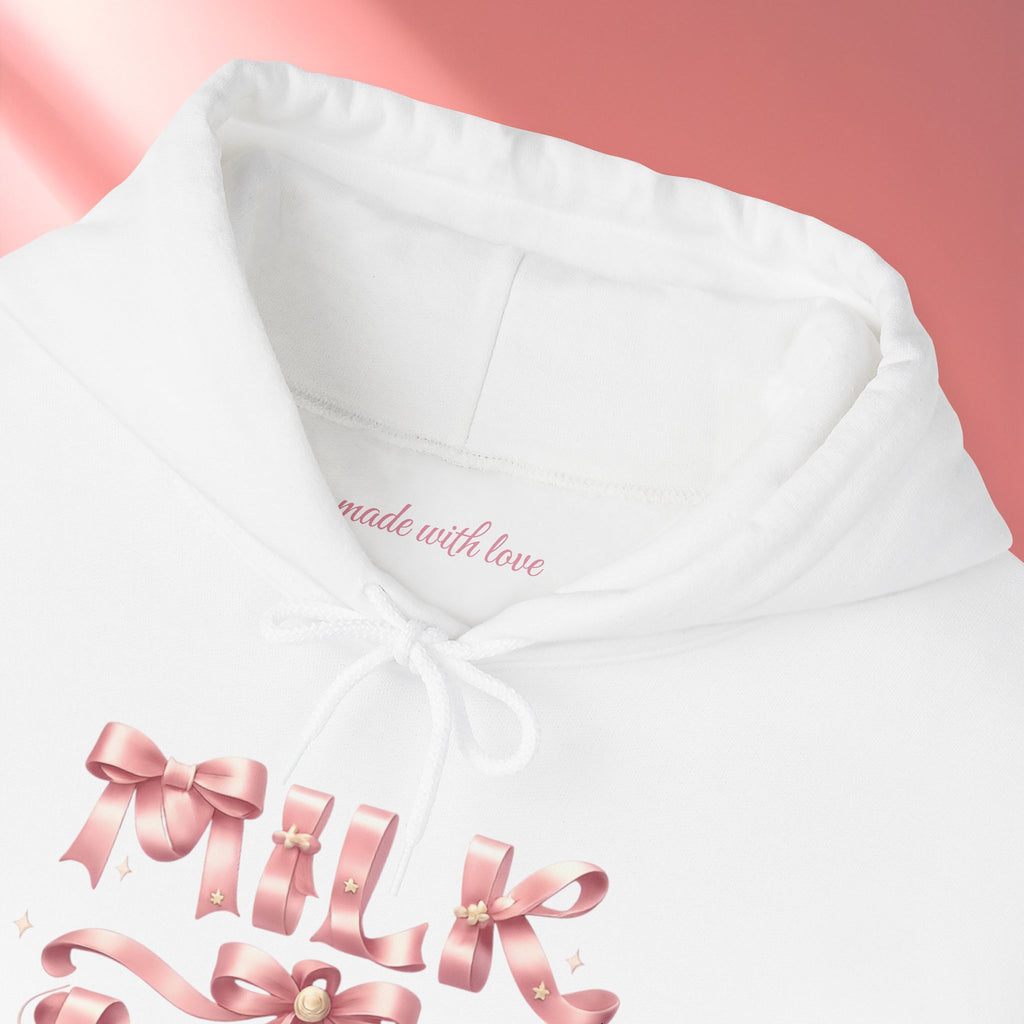 Floral Feminine Typography Hoodie — Feminine Floral Script Hooded Sweatshirt
