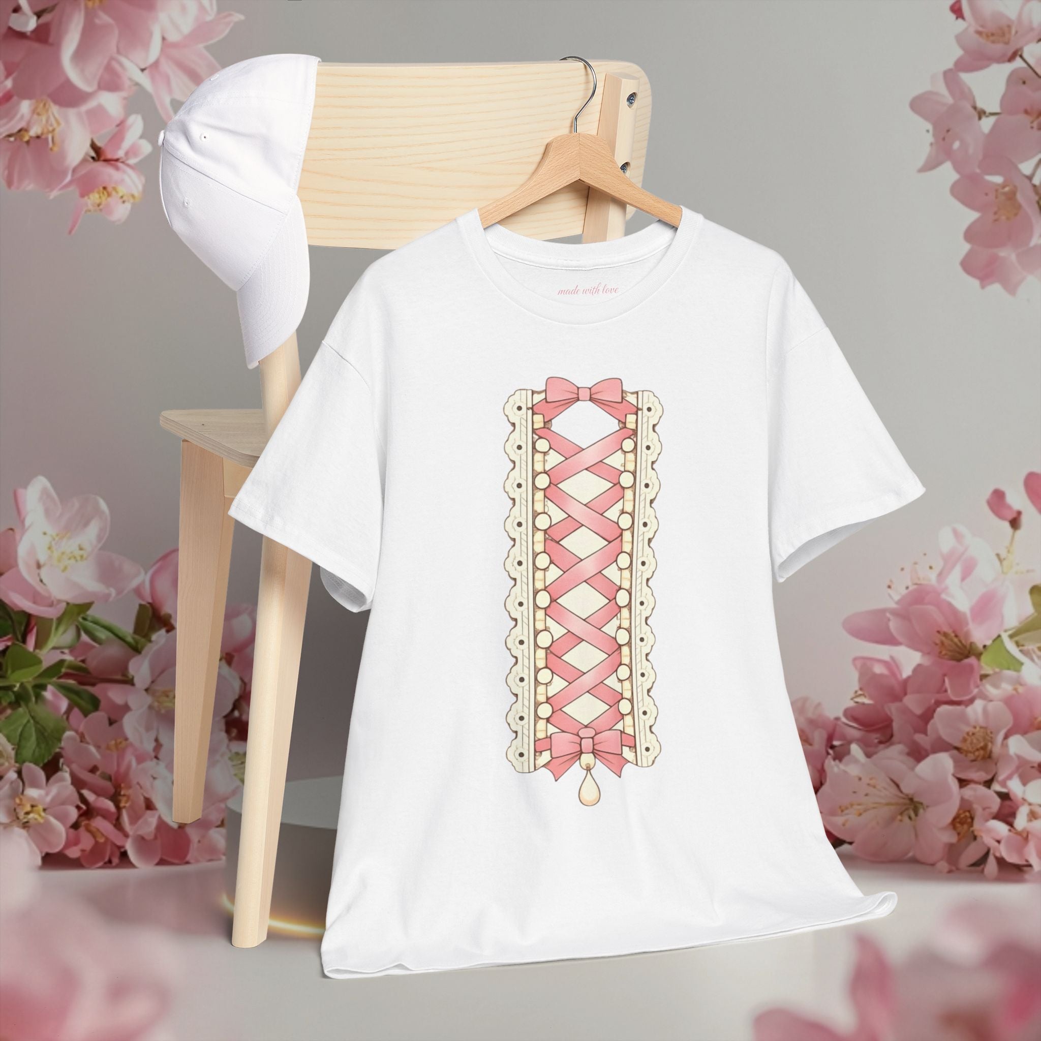 Pink Corset Ribbon T-Shirt