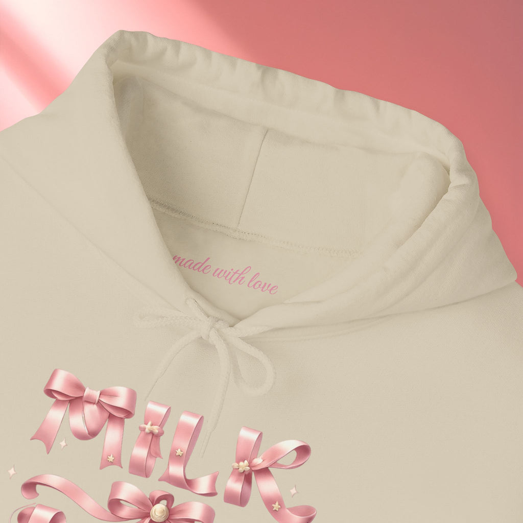 Floral Feminine Typography Hoodie — Feminine Floral Script Hooded Sweatshirt