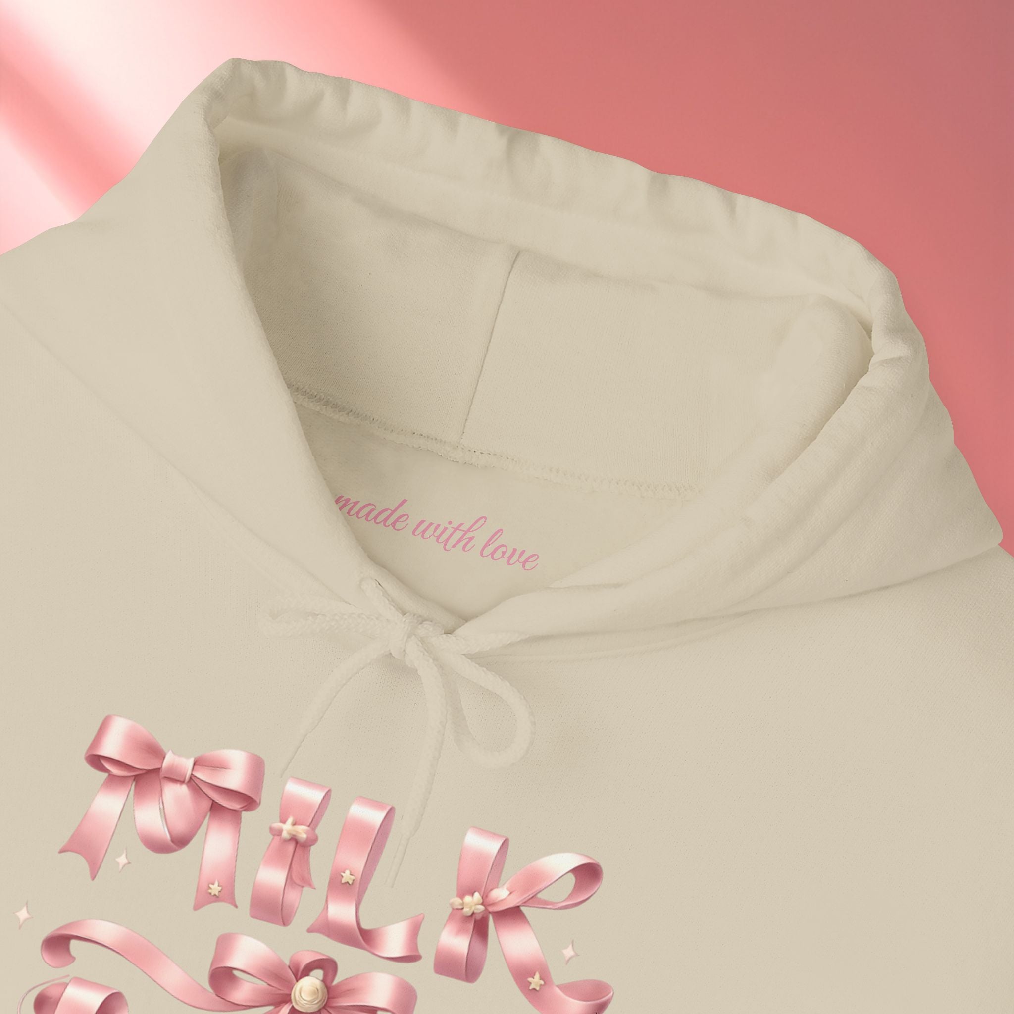 Floral Feminine Typography Hoodie — Feminine Floral Script Hooded Sweatshirt