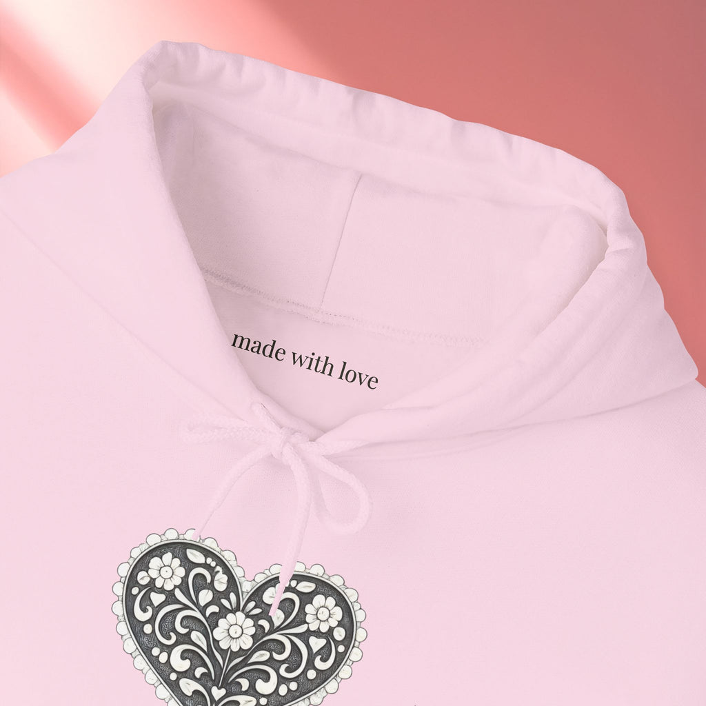 Romantic Delicate Graphic Hoodie — Floral-Inspired Cozy Sweatshirt