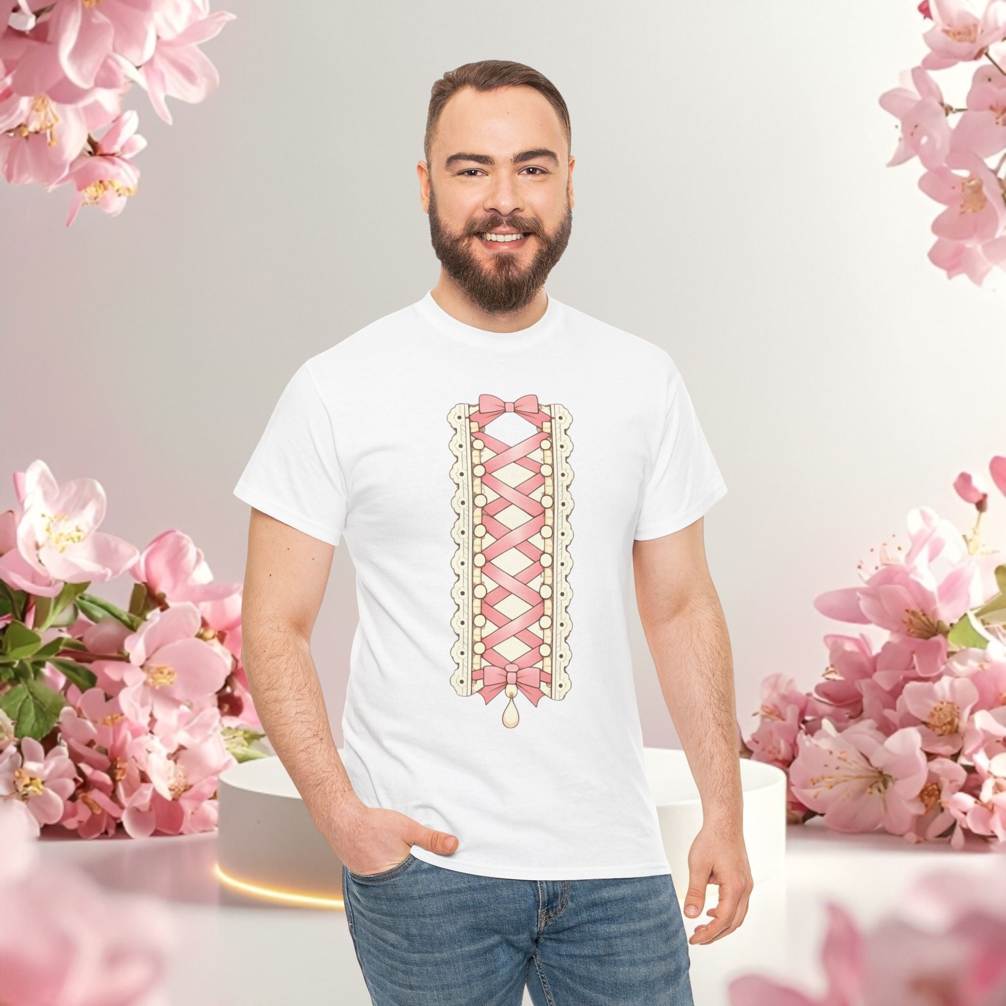 Pink Corset Ribbon T-Shirt