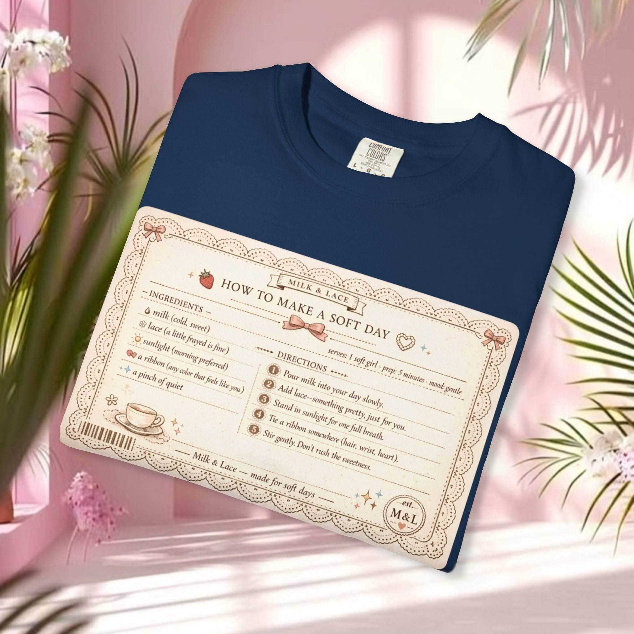 Vintage Tea-Recipe T-Shirt — "How to Make a Soft Day" Aesthetic Tee