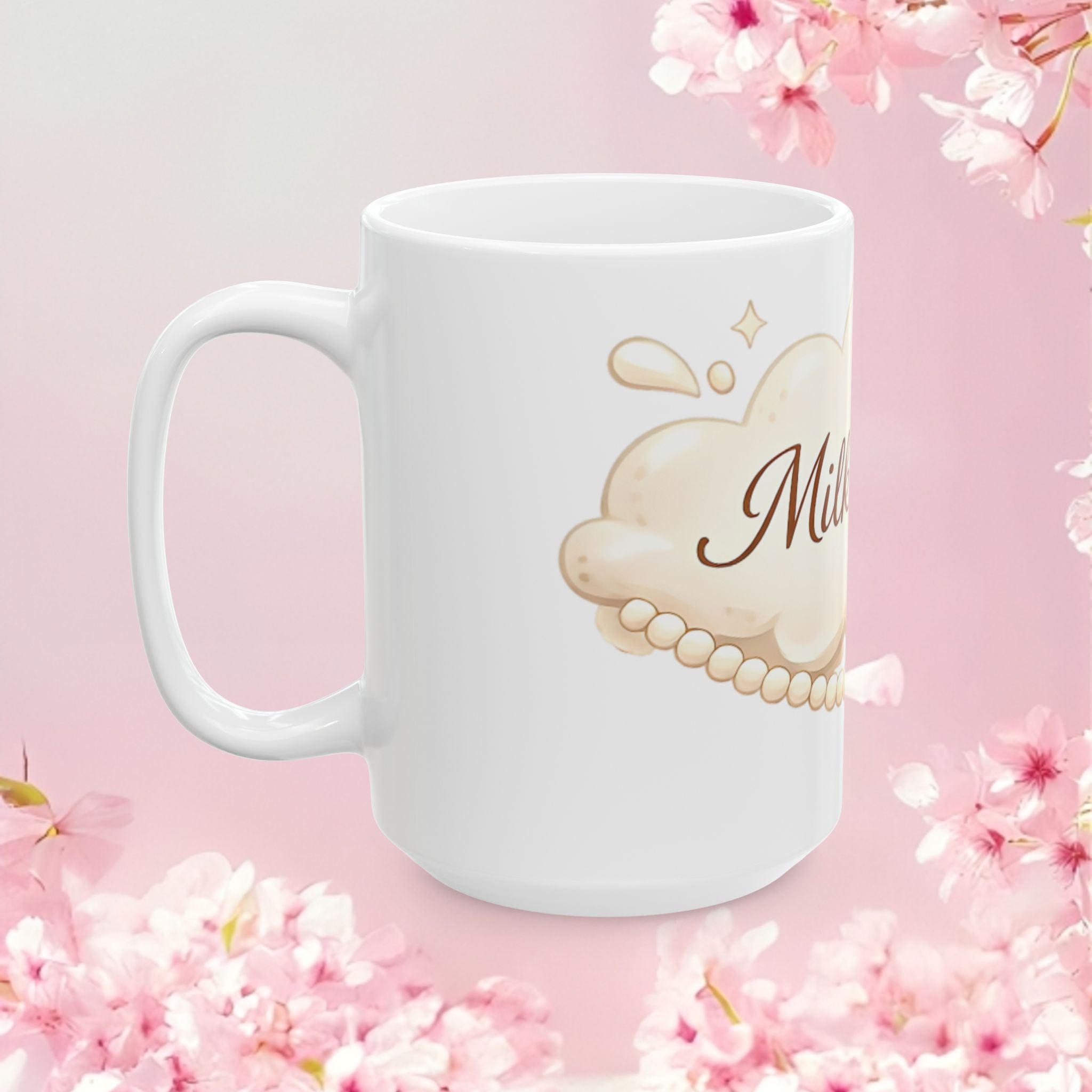 Vintage Elegant Script Ceramic Mug — Classic Script Design (11oz & 15oz)