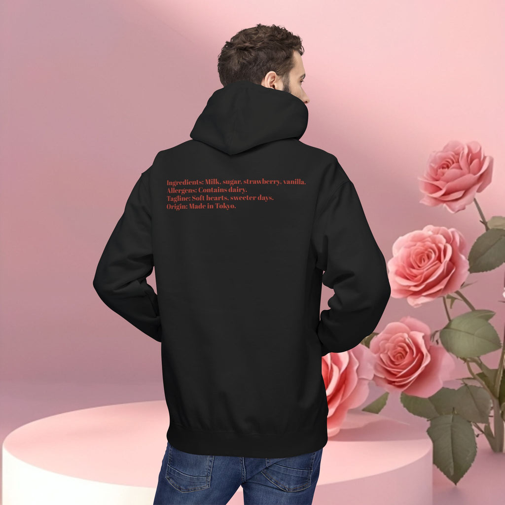 Strawberry Milk Label Hoodie — Vintage Farmhouse Graphic Sweatshirt