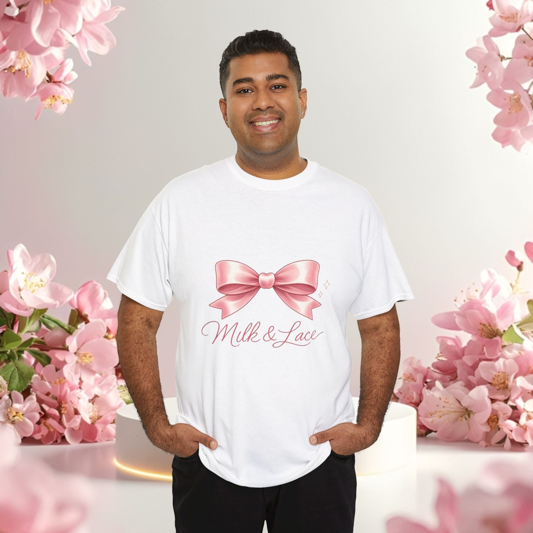 Pink Graphic Tee — Simple Minimalist Design