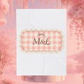 Pink Gingham Monogram Velveteen Plush Blanket
