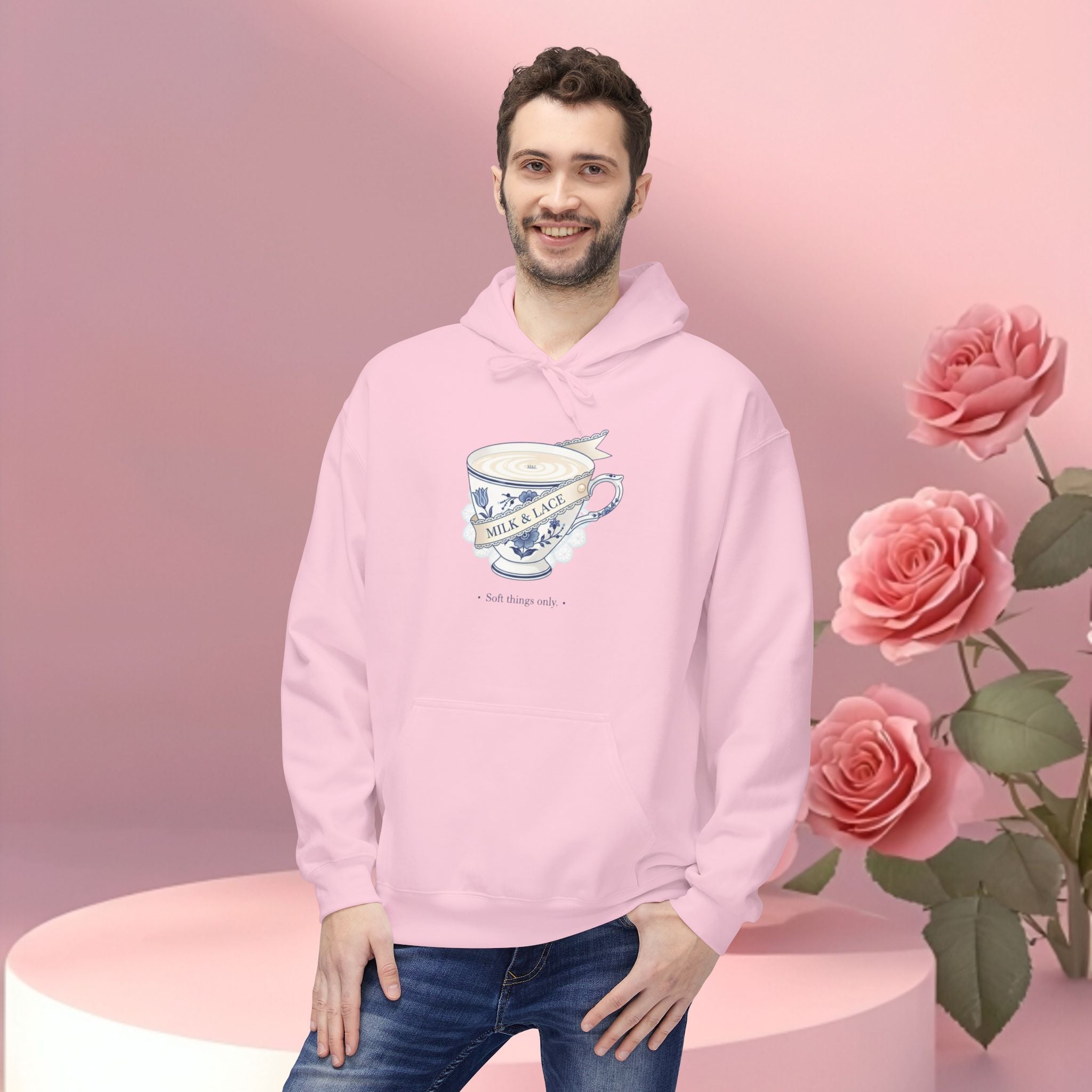 Hoodie — Vintage Teacup 'Milk Tastes Best With Good Girls' Cozy Graphic