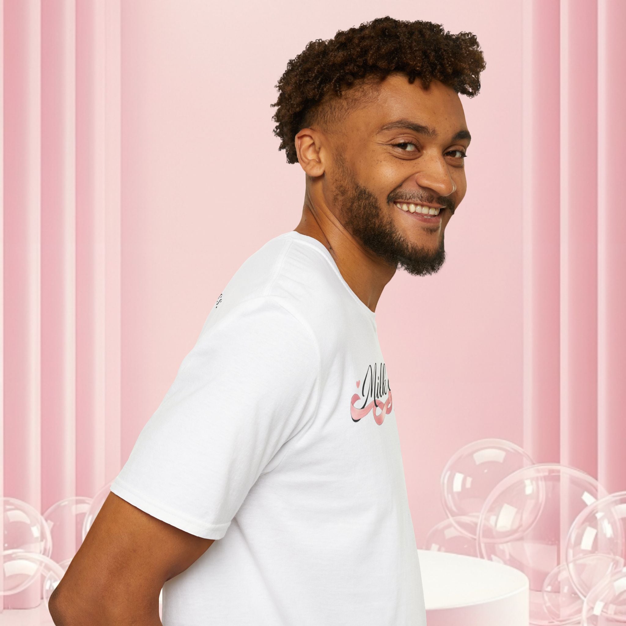 Feminine Script Tee — Gentle Floral Script T-Shirt