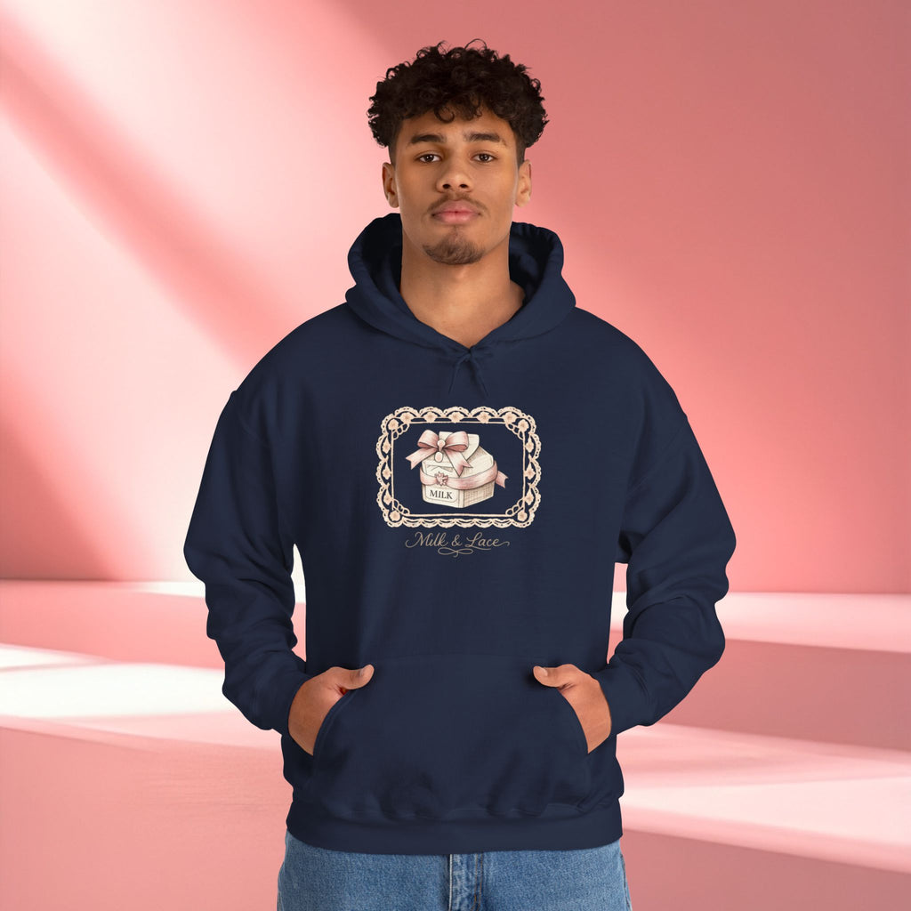 Pink Vintage Feminine Hoodie — Retro Feminine Pink Sweatshirt