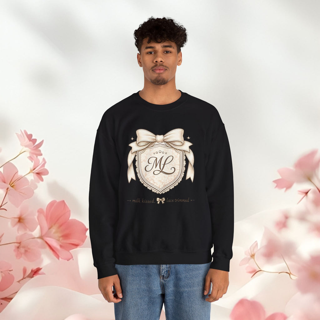 Vintage Cream Monogram Crewneck Sweatshirt