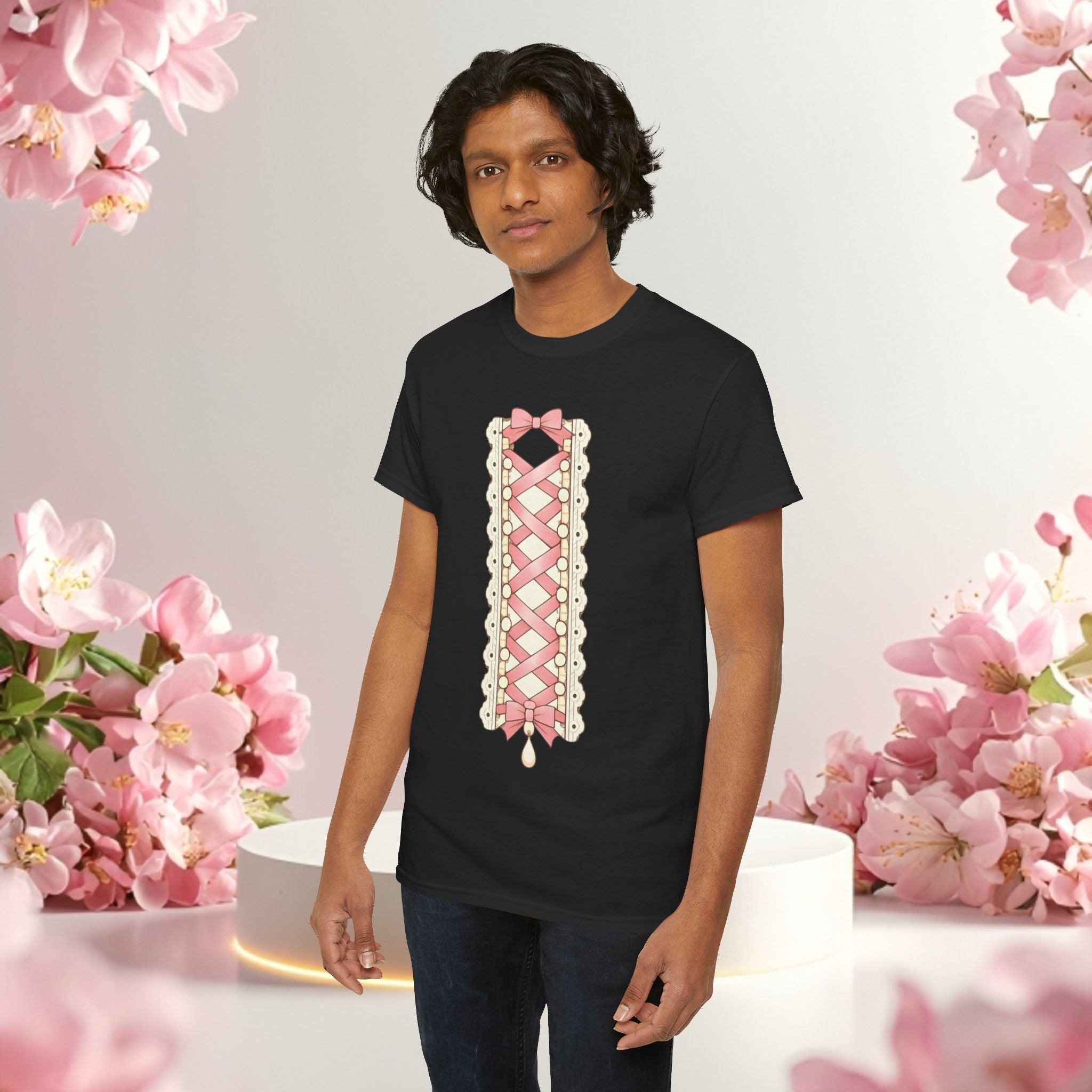 Pink Corset Ribbon T-Shirt