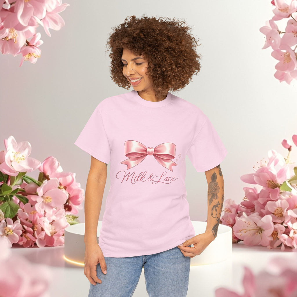 Pink Graphic Tee — Simple Minimalist Design