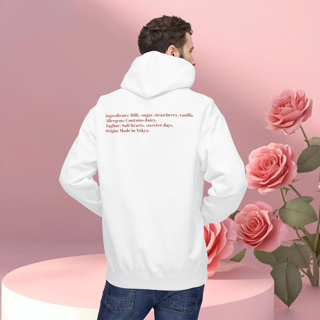 Strawberry Milk Label Hoodie — Vintage Farmhouse Graphic Sweatshirt