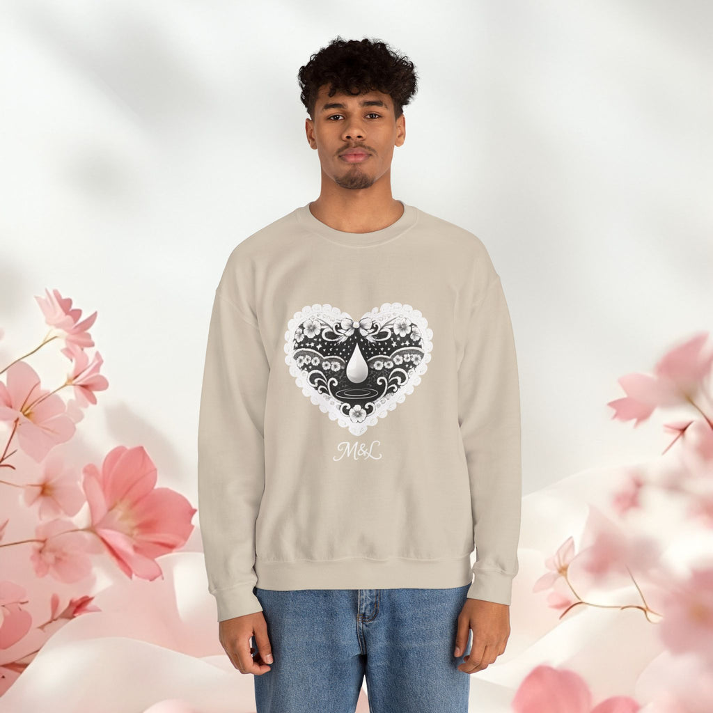 Lace Heart Graphic Sweatshirt