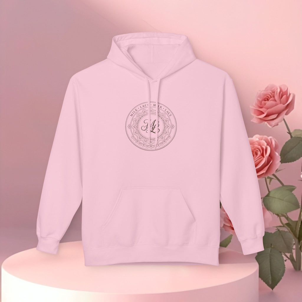 Minimalist Floral Typographic Hoodie — Floral Text Design