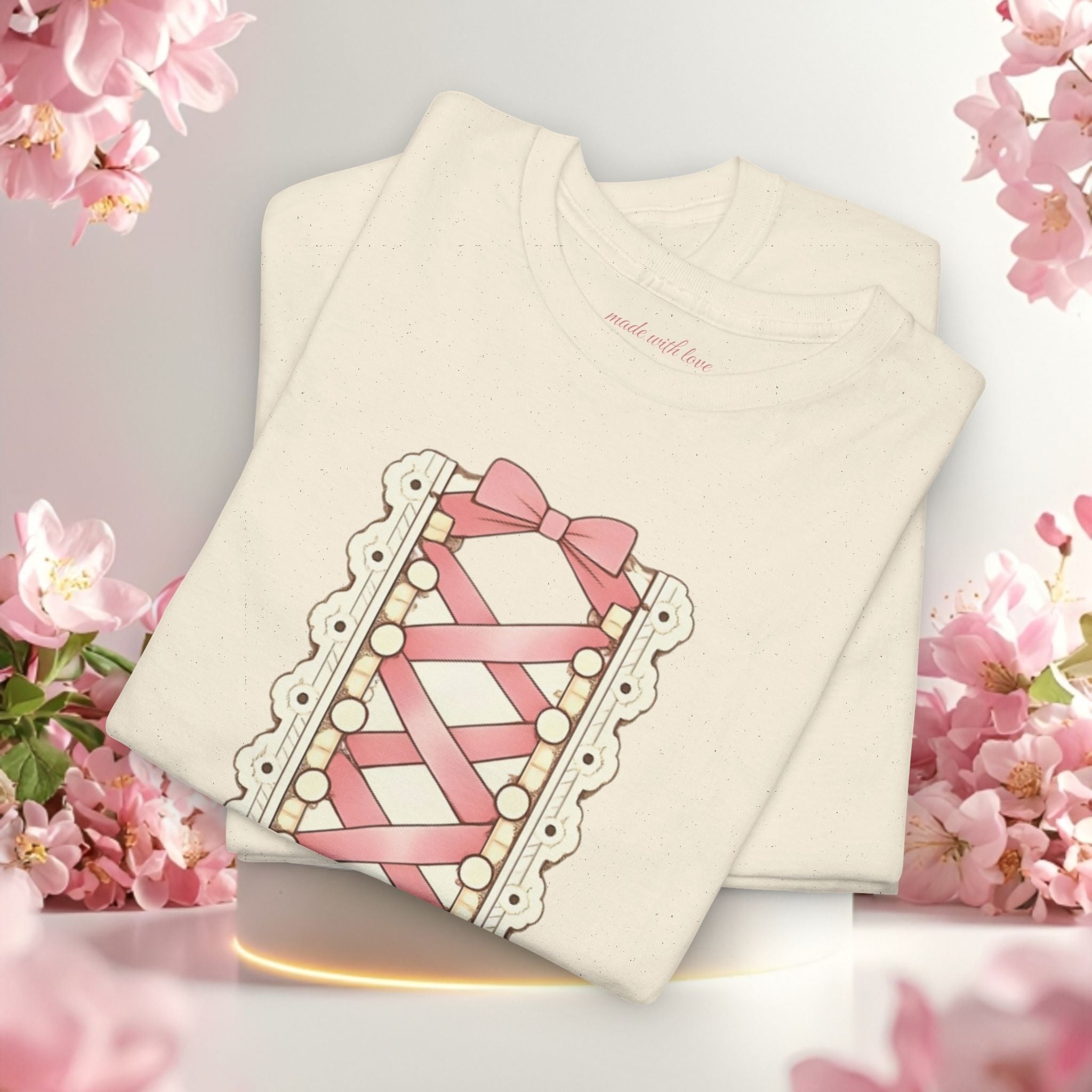 Pink Corset Ribbon T-Shirt