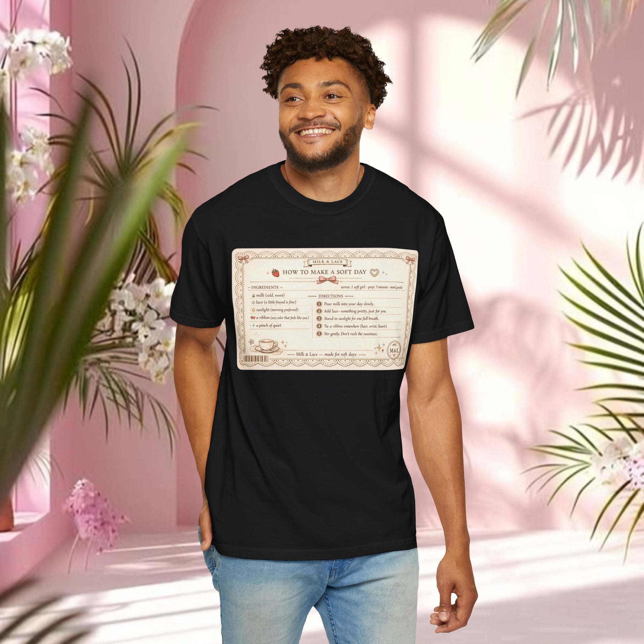 Vintage Tea-Recipe T-Shirt — "How to Make a Soft Day" Aesthetic Tee