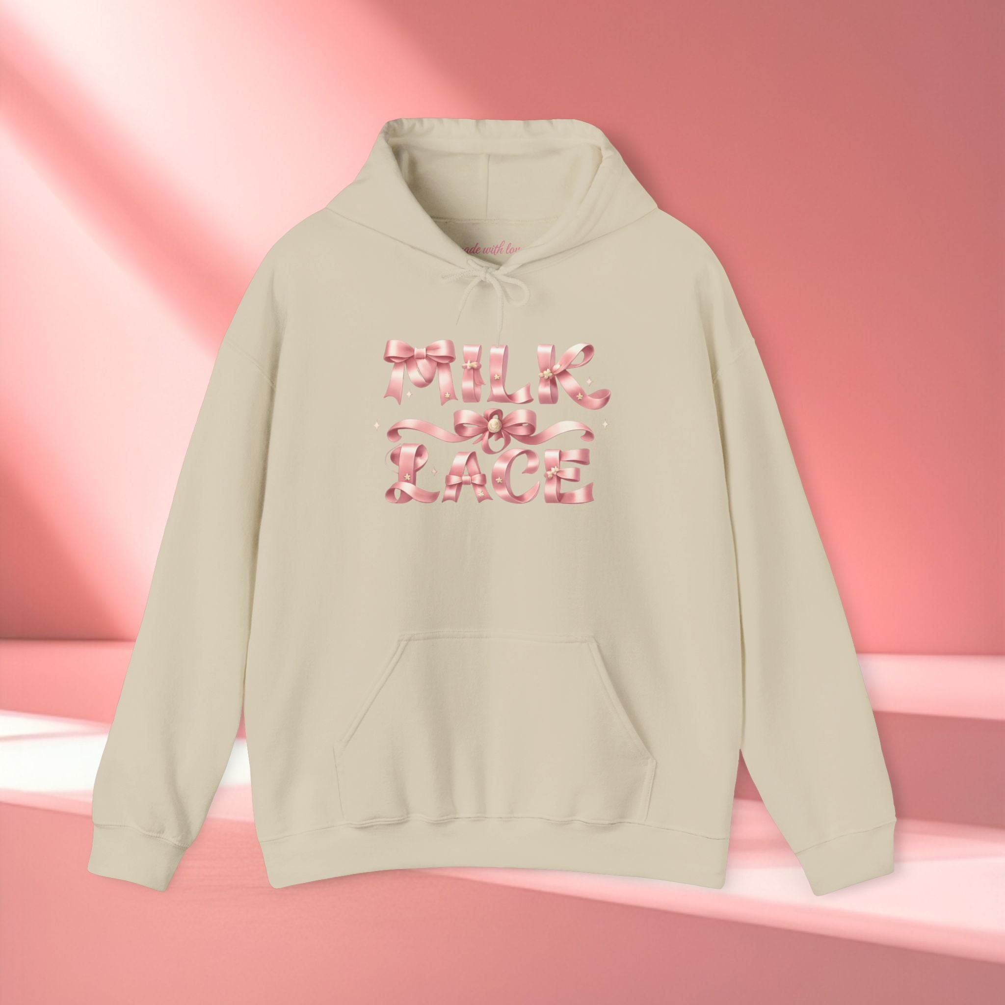 Floral Feminine Typography Hoodie — Feminine Floral Script Hooded Sweatshirt
