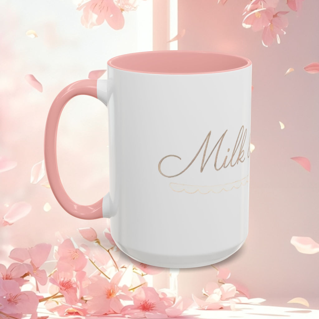 Charming Feminine Accent Coffee Mug — Soft, Elegant 11/15 oz