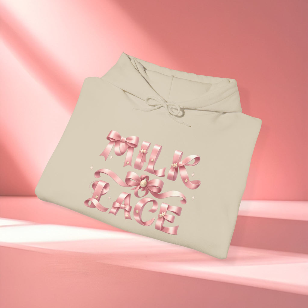 Floral Feminine Typography Hoodie — Feminine Floral Script Hooded Sweatshirt