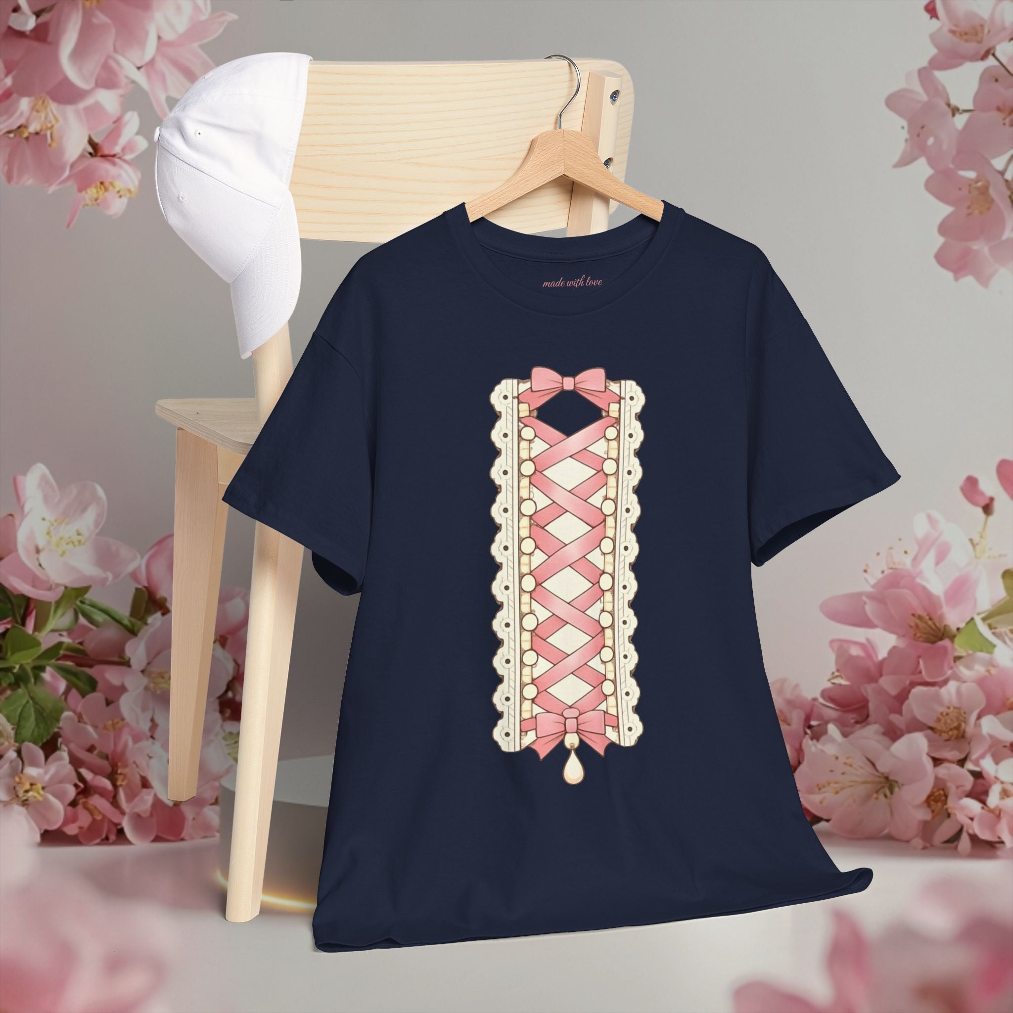 Pink Corset Ribbon T-Shirt
