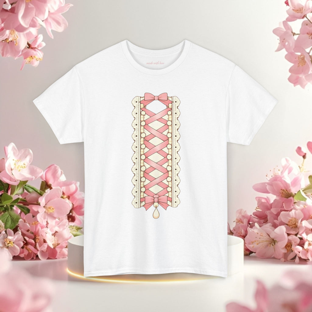 Pink Corset Ribbon T-Shirt
