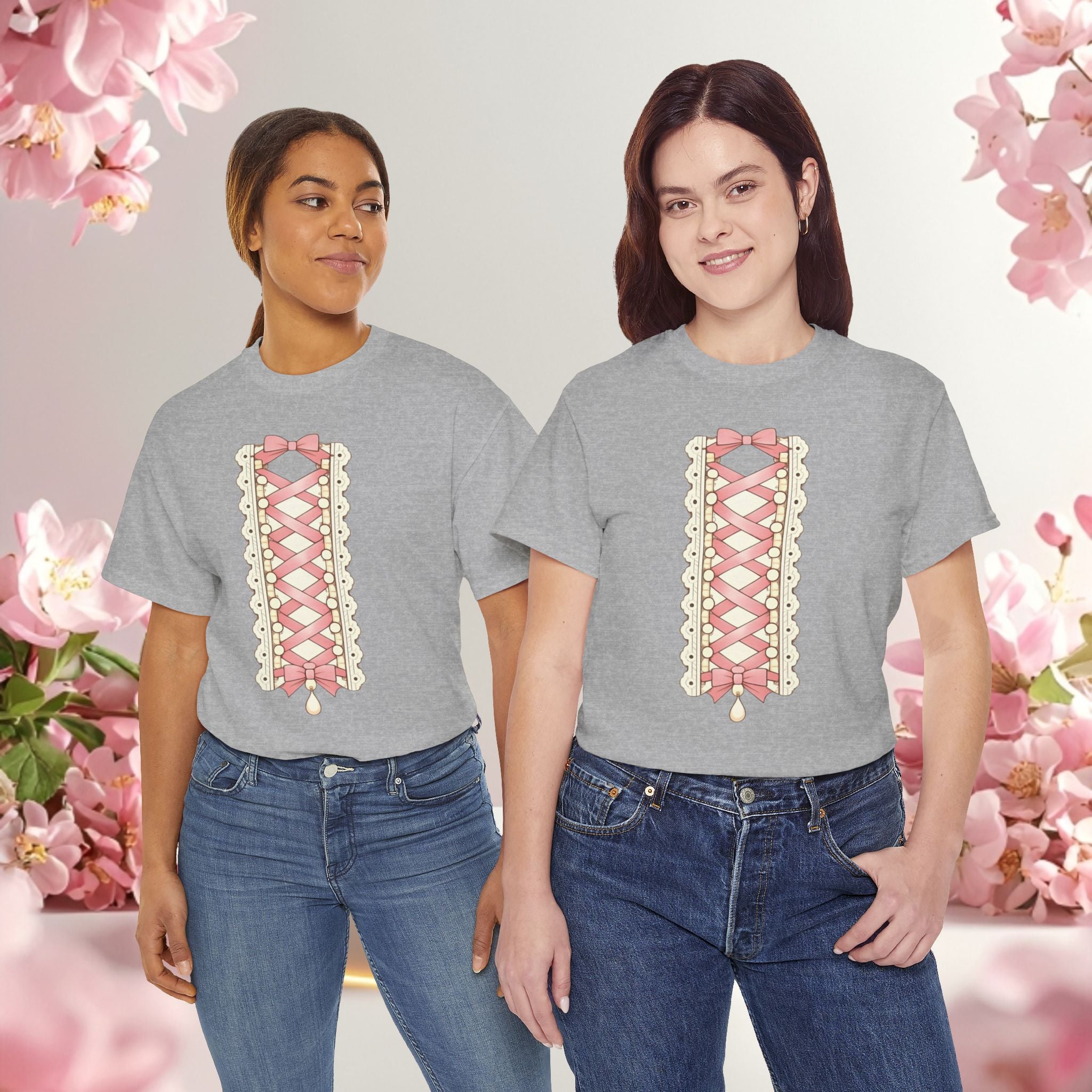 Pink Corset Ribbon T-Shirt
