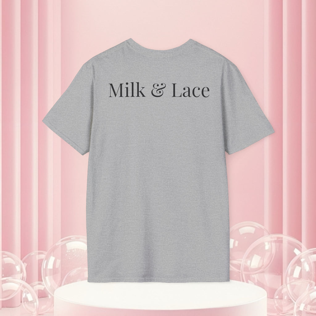Soft Power Crest T‑Shirt — 'Milk & Lace' Feminine Crest Tee