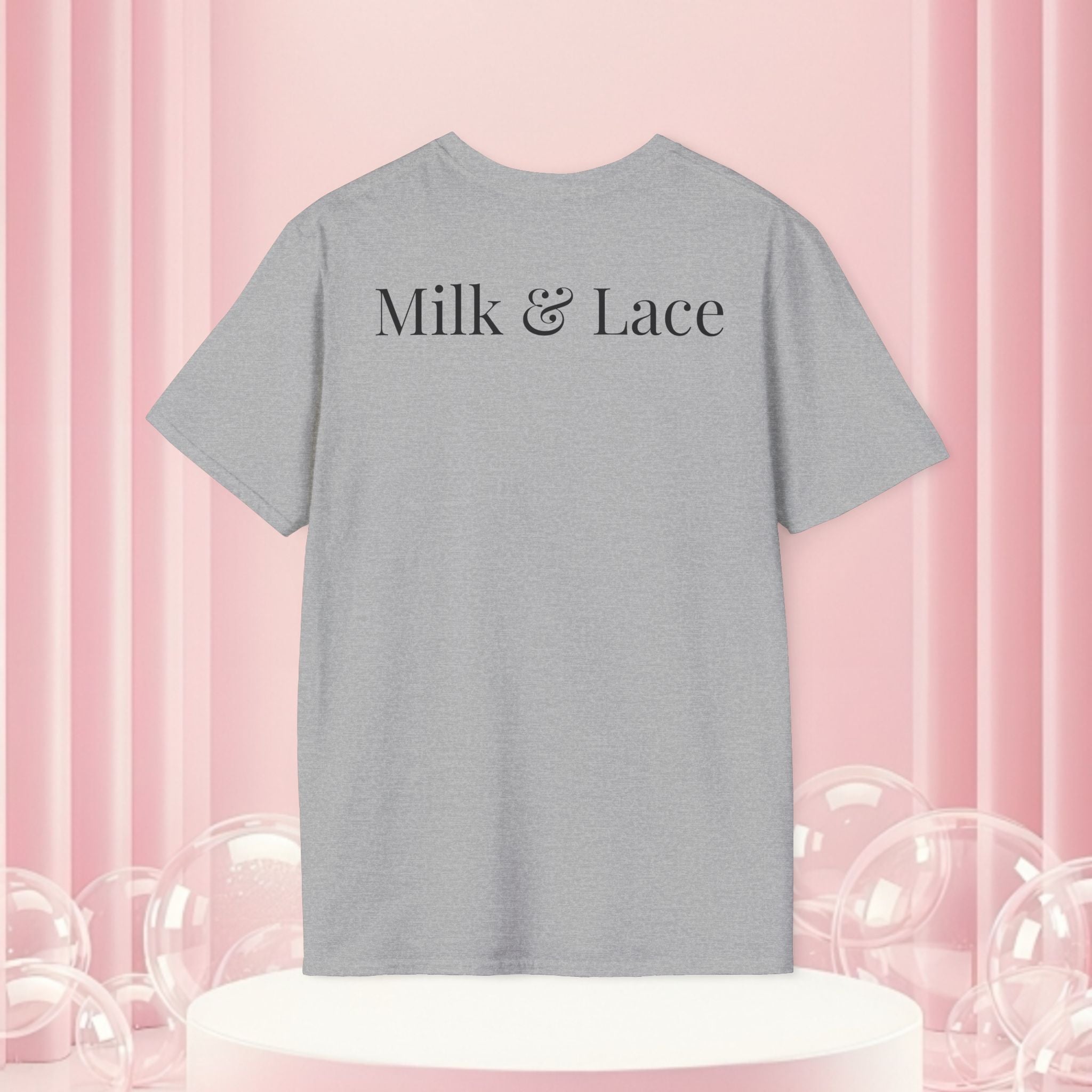 Soft Power Crest T‑Shirt — 'Milk & Lace' Feminine Crest Tee