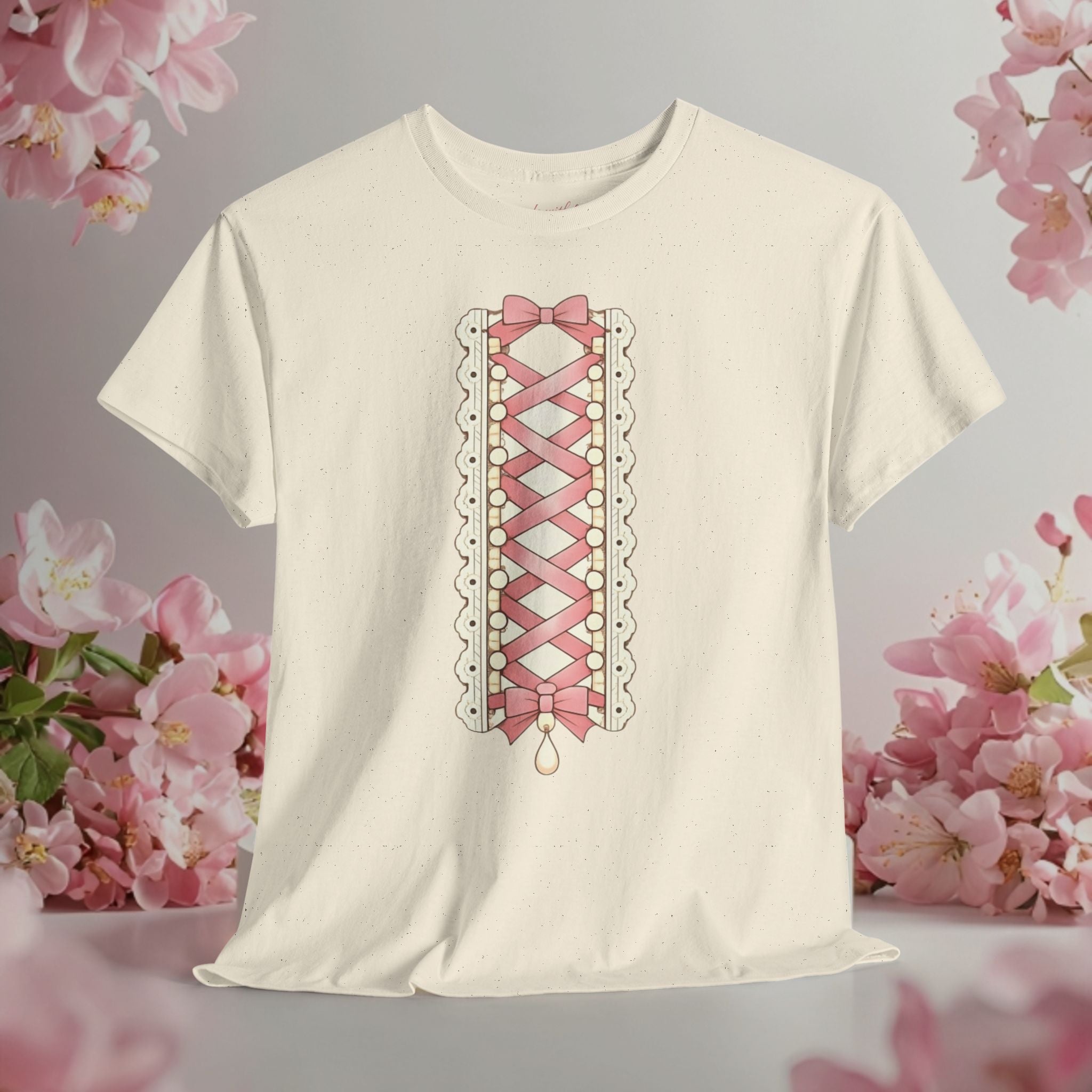 Pink Corset Ribbon T-Shirt