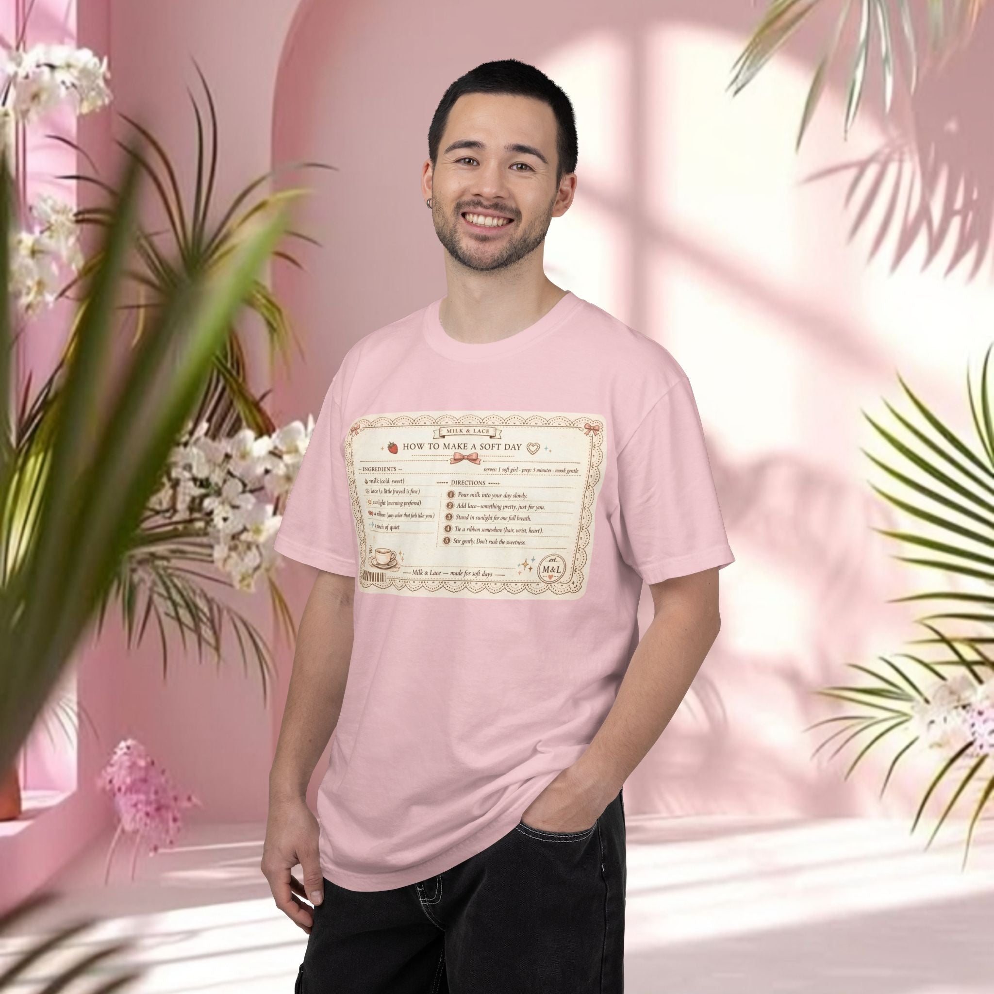 Vintage Tea-Recipe T-Shirt — "How to Make a Soft Day" Aesthetic Tee