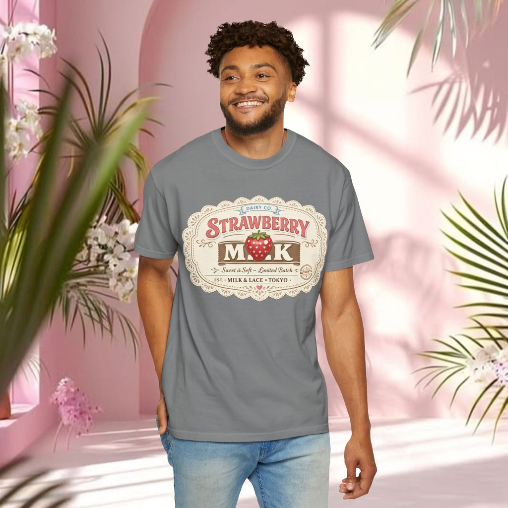 Strawberry Milk Vintage Label T-Shirt