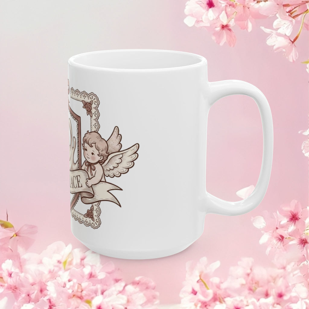 Vintage Cute Soft Ceramic Mug — Retro Cozy 11oz & 15oz Coffee Cup