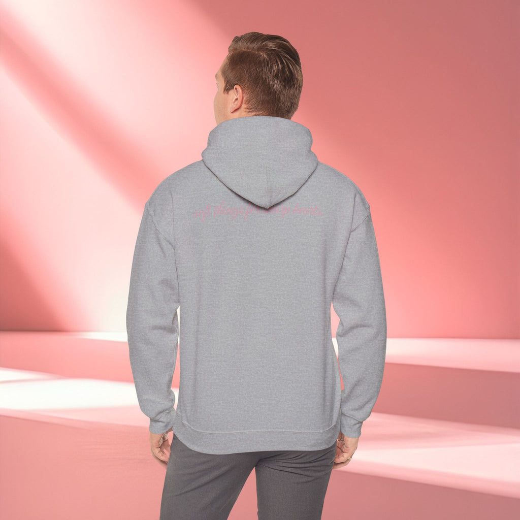 Floral Feminine Typography Hoodie — Feminine Floral Script Hooded Sweatshirt